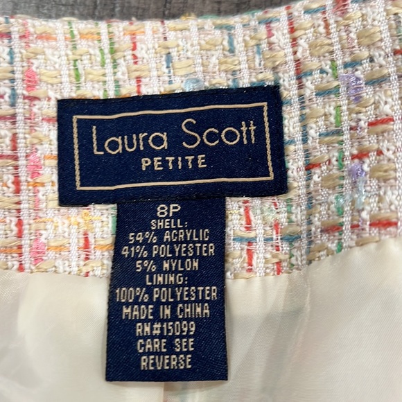 Laura Scott Tweed Blazer - Size 8P - Picture 7 of 8